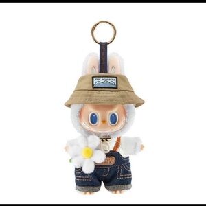 Charming Plush Monster Keychain with Tan Hat